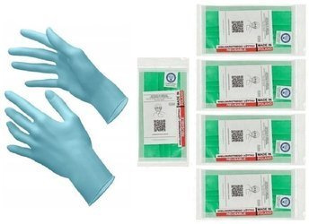 RĘKAWICE NITRYLOWE BEZPUDROWE NIEBIESKIE 100szt ROZMIAR M + 5x MASECZKA WIELOKROTNEGO UŻYTKU