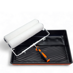 - ZESTAW SZEROKI MOTIVE WAŁEK WHITE FIBRA 40cm 14mm 2szt + UCHWYT + KUWETA + WKŁAD 2szt