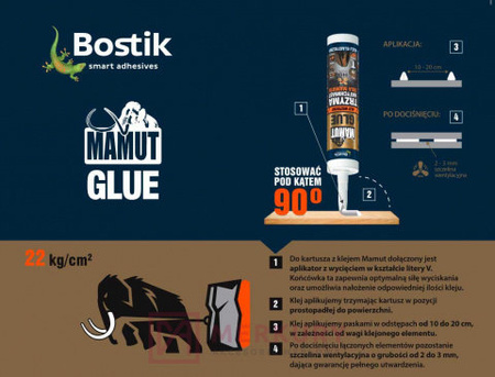 BOSTIK KLEJ UNIWERSALNY MAMUT 290ml