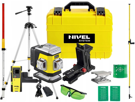 Zestaw Laser krzyżowy NIVEL SYSTEM CL3G  Zielony + Darmowa DOSTAWA