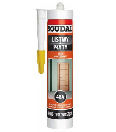 SOUDAL KLEJ MONTAŻOWY LISTWY PŁYTY 48A 