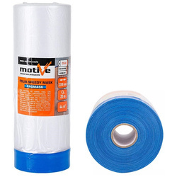 FOLIA MALARSKA Z TAŚMĄ PROMASK 25mm Antychlap 2200cm x 20m MOTIVE