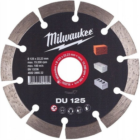 Tarcza diamentowa MILWAUKEE DU 125mm 22,2mm