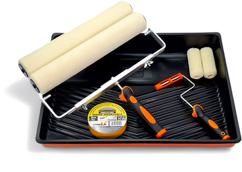 - ZESTAW SZEROKI MOTIVE WAŁEK MOHAIR 40cm 4mm 2szt / 10cm 2szt  + UCHWYT 2szt + KUWETA + WKŁAD 2szt + TAŚMA