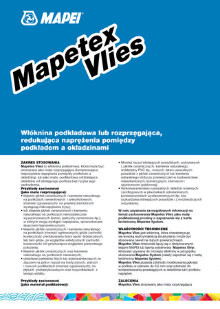 WŁÓKNINA POLIPROPYLENOWA MAPEI MAPETEX VLIES 1m2