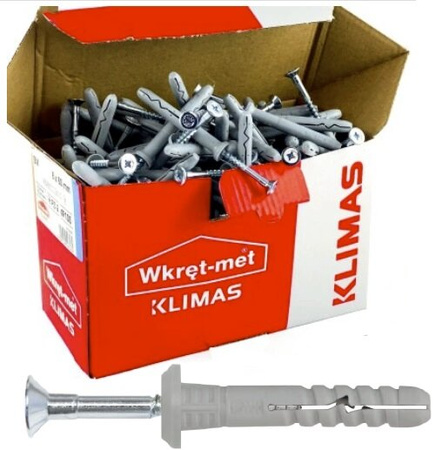 Kołek szybkiego montażu z kołnierzem WKRĘT-MET SMK 6x40 200szt