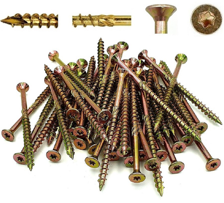 WKRĘTY CIESIELSKIE 8x80 TORX ŁEB STOŻKOWY 50szt