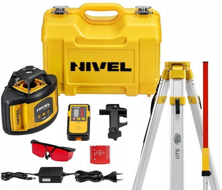 Zestaw Niwelator rotacyjny laserowy NIVEL SYSTEM NL500 Czerwony + Darmowa DOSTAWA