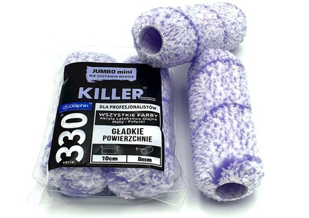 ZESTAW BLUE DOLPHIN WAŁEK SERIA 330 KILLER 10cm 9mm 4szt + UCHWYT ROLLER 10CM