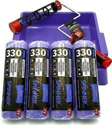 ZESTAW BLUE DOLPHIN WAŁEK SERIA 330 SPINNER 25cm 13mm 4szt + UCHWYT ROLLER 25CM + DUŻA KUWETA