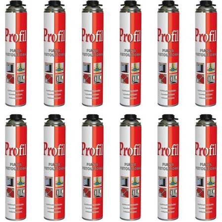12x PIANA MONTAŻOWA PISTOLETOWA SOUDAL PROFIL 750 ml