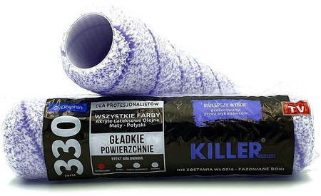 ZESTAW BLUE DOLPHIN WAŁEK KILLER 25cm 9mm 2szt + WAŁEK KILLER 10cm 9mm 2szt + UCHWYT ROLLER 25cm + UCHWYT ROLLER 10cm + WIADRO BARRACUDA + KIJ TELESKOPOWY 60CM