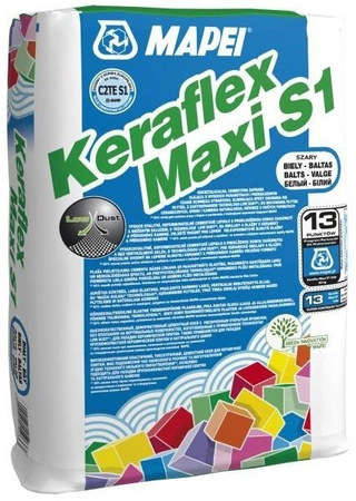 ELASTYCZNY KLEJ DO PŁYTEK MAPEI KERAFLEX MAXI S1 25KG - SZARY