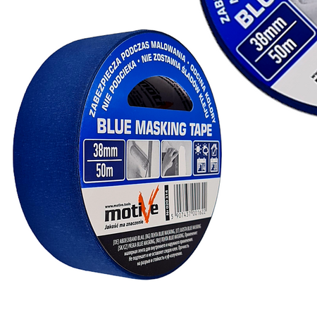TAŚMA MALARSKA NIEBIESKA MASKUJĄCA PAPIEROWA 38 mm x 50 m MOTIVE