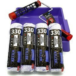 ZESTAW BLUE DOLPHIN WAŁEK SERIA 330 KILLER 25cm 9mm 4szt + UCHWYT ROLLER 25CM + DUŻA KUWETA