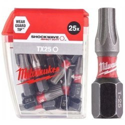 Bit udarowy MILWAUKEE SHOCKWAVE IMPACT DUTY TORX 25mm TX25 25szt