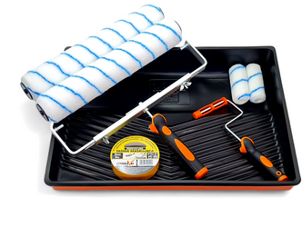 - ZESTAW SZEROKI MOTIVE WAŁEK NYLON 40cm 11mm 2szt / 10cm 2szt  + UCHWYT 2szt + KUWETA + WKŁAD 2szt + TAŚMA