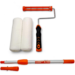 - ZESTAW MOTIVE V-PRO WAŁEK WHITE FIBRA 23cm 14mm 2szt + UCHWYT 23cm + KIJ 55cm