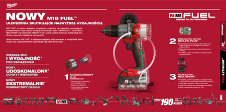 Szlifierka kątowa akumulatorowa MILWAUKEE M18 CAG125X-0X  18V 125mm