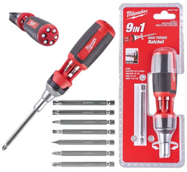 Wkrętak śrubokręt z grzechotką 9w1 MILWAUKEE