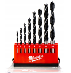 Zestaw wierteł do drewna w kasecie MILWAUKEE  3-10mm 8szt