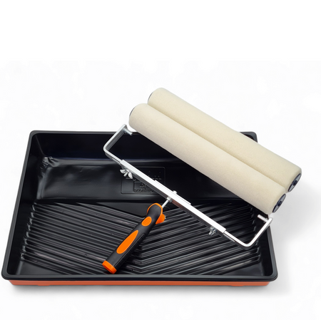 - ZESTAW SZEROKI MOTIVE WAŁEK MOHAIR 40cm 4mm 2szt + UCHWYT + KUWETA + WKŁAD 2szt