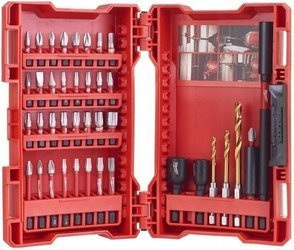 Zestaw bitów wierteł i nasadek w kasecie MILWAUKEE SHOCK WAVE 40szt