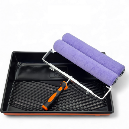- ZESTAW SZEROKI MOTIVE WAŁEK PES 40cm 12mm 2szt + UCHWYT + KUWETA + WKŁAD 2szt