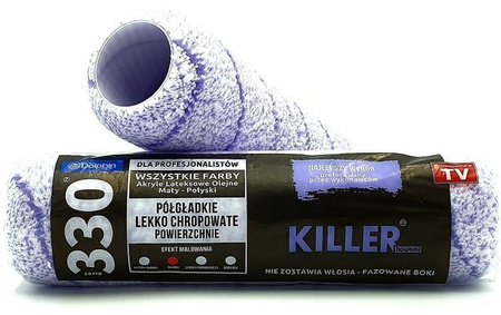 ZESTAW BLUE DOLPHIN WAŁEK KILLER 25cm 13mm 2szt + WAŁEK KILLER 10cm 13mm 2szt + UCHWYT ROTACYJNY 25cm + UCHWYT ROLLER 10cm + WIADRO BARRACUDA + KIJ TELESKOPOWY 60CM