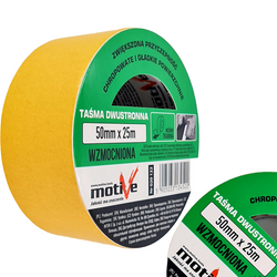 TAŚMA DWUSTRONNA TKANINOWA CARPET TAPE 50 mm x 25 m MOTIVE