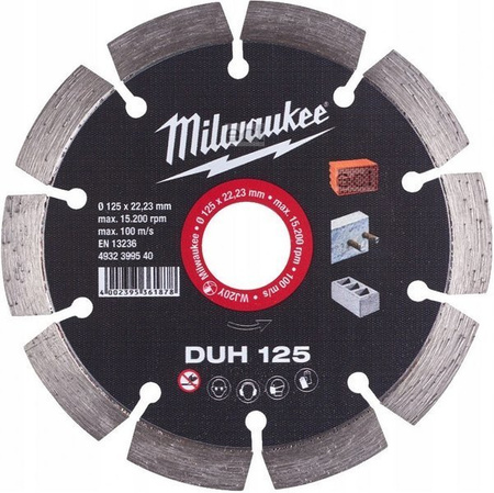 Tarcza diamentowa MILWAUKEE DUH 125mm 22,2mm