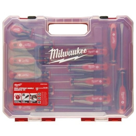 Zestaw magnetycznych wkrętaków w walizce MILWAUKEE 12szt