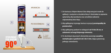 12szt BOSTIK KLEJ UNIWERSALNY MAMUT 290ml