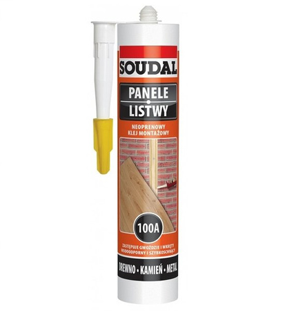 SOUDAL KLEJ MONTAŻOWY NEOPRENOWY PANELE LISTWY 100A
