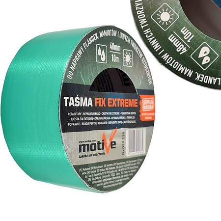 TAŚMA NAPRAWCZA DO PLANDEK NAMIOTÓW FIX EXTREME 48 mm x 10 m MOTIVE