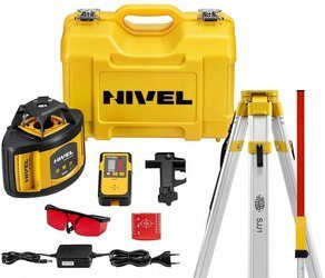 Zestaw Niwelator rotacyjny laserowy NIVEL SYSTEM NL500 Czerwony + Darmowa DOSTAWA
