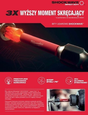 Bit udarowy MILWAUKEE SHOCKWAVE IMPACT DUTY PZ2 25mm 25szt