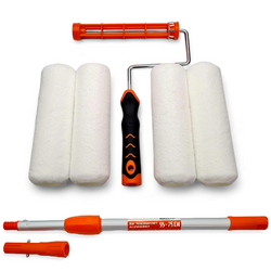 - ZESTAW MOTIVE V-PRO WAŁEK WHITE FIBRA 23cm 14mm 4szt + UCHWYT 23cm + KIJ 55cm