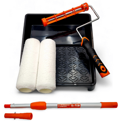 - ZESTAW MOTIVE V-PRO WAŁEK WHITE FIBRA 23cm 14mm 2szt + UCHWYT 23cm + KUWETA + KIJ 55cm