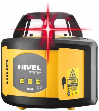 Zestaw Niwelator rotacyjny laserowy NIVEL SYSTEM NL500 Czerwony + Darmowa DOSTAWA