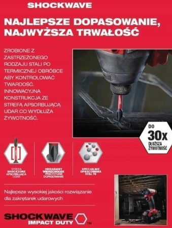 Bit udarowy MILWAUKEE SHOCKWAVE IMPACT DUTY TORX 25mm TX15 1szt