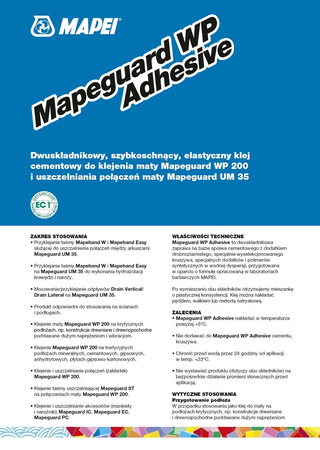 KLEJ DO MAT MAPEI MAPEGUARD WP ADHESIVE 6,65KG