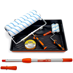 - ZESTAW SZEROKI MOTIVE WAŁEK NYLON 40cm 11mm 2szt / 10cm 2szt  + UCHWYT 2szt + KUWETA + WKŁAD 2szt + TAŚMA + KIJ 55cm