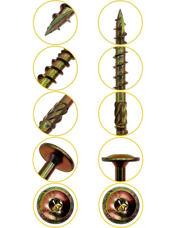 WKRĘTY CIESIELSKIE 6x220 TORX ŁEB TALERZOWY 100szt